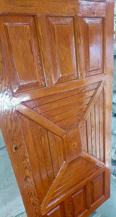 Wooden Door Painted after sandblasting